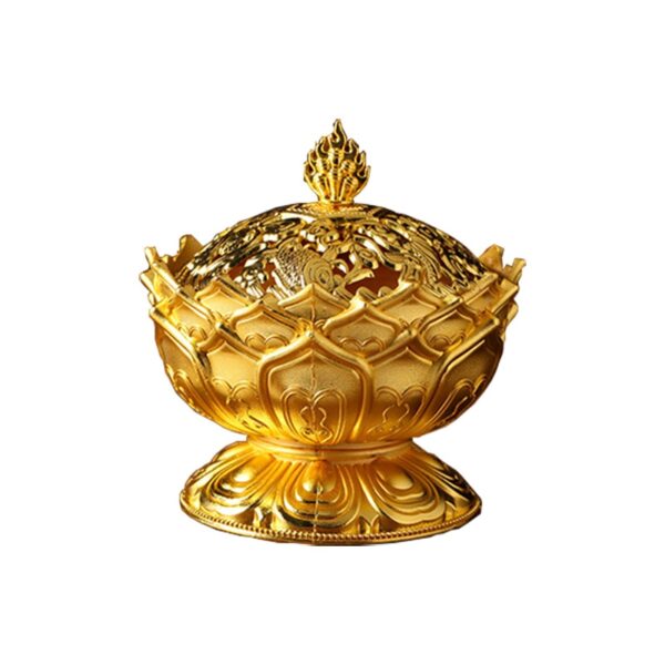 Encensoir en forme de fleur de Lotus, support bouddhiste de bouddha, Mini encensoir en laiton, artisanat en métal, décoration de la maison 8