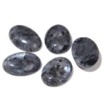 Lot de 5 pierres naturelles ovales Turquoises, œil de tigre, Agates, Cabochon, perles adaptées aux pendentifs, bagues, boucles d'oreilles, bijoux DIY 7