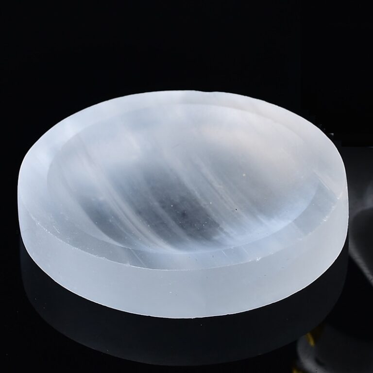 Plaque de bol de sélénite 100% naturelle, grille de cristal de Quartz brut sculpté Fengshui Quartz minéral Chakra pour décoration de maison cadeau de guérison 1 pièce 8