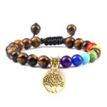 Bracelets d'arbre de vie de 7 chakras en pierre naturelle Reiki, perles de guérison, Bracelets pour femmes et hommes, Bracelet de Yoga, bijoux de méditation, cadeau 35