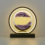LED peinture sablier art unique décoration peinture sable veilleuse décoration chambre lampe de table sablier en verre 26