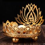 Bougeoir rétro creux sculpté bouddha Ghee, support de lampe, décoration de bureau, ornements, fournitures bouddhistes, cadeau 2