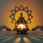 Bougeoir rétro creux sculpté bouddha Ghee, support de lampe, décoration de bureau, ornements, fournitures bouddhistes, cadeau 5