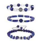 Ensemble de Bracelets améthystes naturels pour femmes et hommes, bijoux de méditation, de Yoga, de perte de poids 18