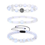 Ensemble de Bracelets améthystes naturels pour femmes et hommes, bijoux de méditation, de Yoga, de perte de poids 7