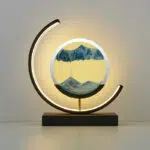 LED peinture sablier art unique décoration peinture sable veilleuse décoration chambre lampe de table sablier en verre 14