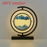 LED peinture sablier art unique décoration peinture sable veilleuse décoration chambre lampe de table sablier en verre 34