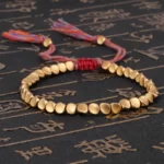 Bracelets bouddhistes tibétains faits à la main, perles de cuivre tressées, Bracelet en corde porte-bonheur et Bracelets pour femmes et hommes, livraison directe 1
